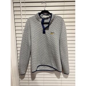 Holderness & Bourne Sullivan Quilted Pullover Grey Navy Mens Large Tailored Fit